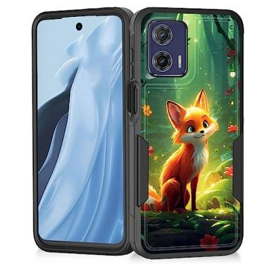 Imagem de Vobber Capa para Moto G 5G 2023 / Moto G Power 5G 2023, capa protetora robusta híbrida de camada dupla resistente de policarbonato rígido de borracha macia à prova de choque para Motorola Moto G 5G 2023, raposa fofa