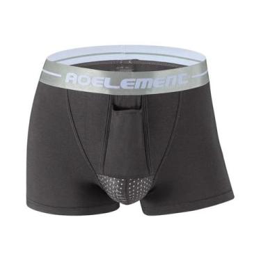 Imagem de Cuecas Boxer Masculinas De Seda Gelada Respiráveis E Ventiladas Para V