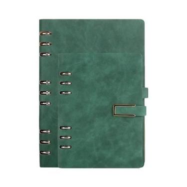 Imagem de Caderno De Couro Macio A5/B5 Com Clip Metálico Removível, 100 Folhas P