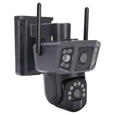 Imagem de EBTOOLS Câmera de Segurança Com Painel Solar, 1920 X 2160p WiFi Wireless Outdoor Camera, Lente Dupla, Vista de 360 ​​°, Alimentação de Bateria de 8000mAh, Detecção de Movimento PIR,