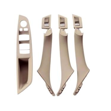 Imagem de Lhd Rhd Bege Preto Marrom Ostra Interior Do Carro Apoio De Braço Da Porta Dentro Puxar Conjunto Compatível Com Bmw Série 5 F10 F11 523i 525i 528i 530i(LHD Oyster)