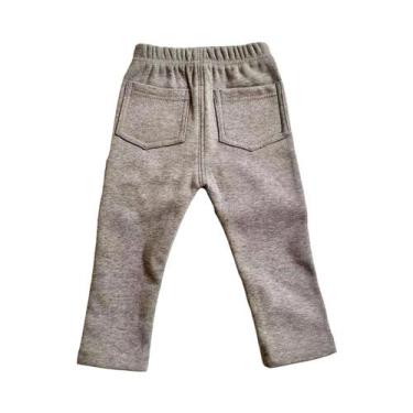 Imagem de Calças Jeans Infantis De Veludo Fino Com Cintura Elástica Em Cores Sól