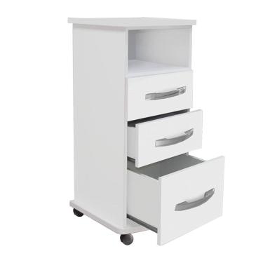Imagem de Gaveteiro 3 Gavetas - Premium  Cor Branca 