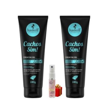 Imagem de Kit 2 Gel Hidratante Haskell Cachos Sim Definição e Nutrição 240 ML + 