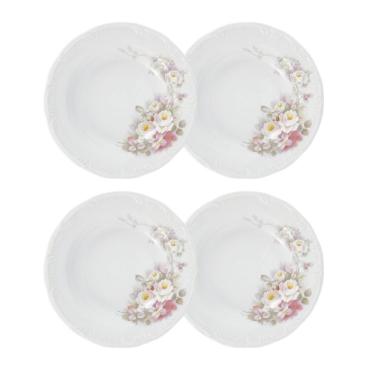 Imagem de Jogo 4 Pratos Rasos Eterna 26 Cm Porcelana Schmidt