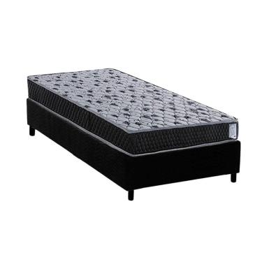 Imagem de Conjunto Box Solteiro: Colchão Espuma Herval AG65 Vitre + Base CRC Suede Black (78x188)