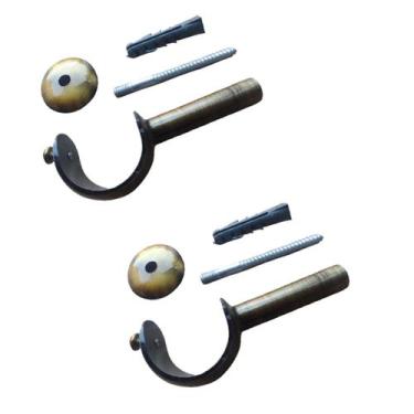 Imagem de Kit 2 Suporte de parede Para Varão de cortina 28mm - Gaks, Ouro velho