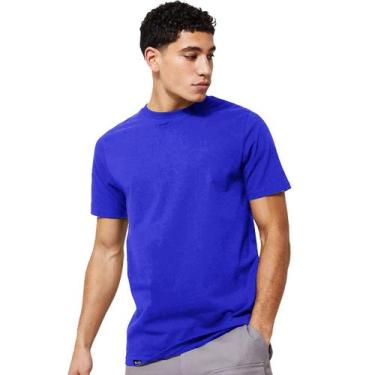 Imagem de Camiseta Masculina Básica Lisa Algodão Não Amassa - Slim Fitness Fashi