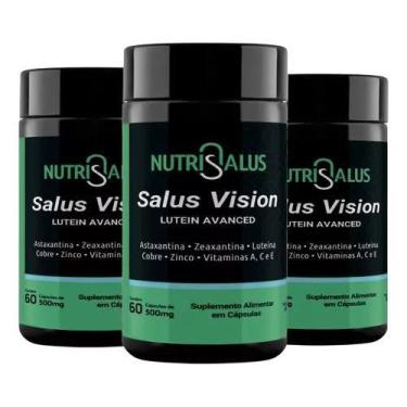 Imagem de Kit 3x Salus Vision Luteína Astaxantina 60 Cápsulas Pote  - NutriSalus