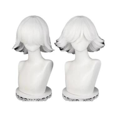 Imagem de Peruca Curta Branca De Anime Mi Zu Ki Para Cosplay, Cabelo Sintético R