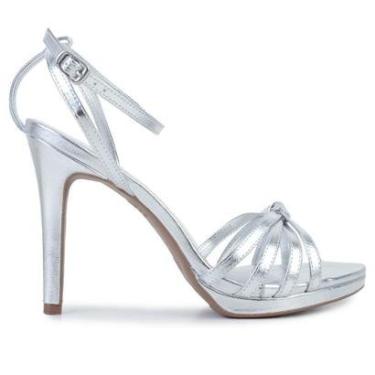 Imagem de Sandália Feminina Bebecê Salto Fino Prata - T7821-Feminino