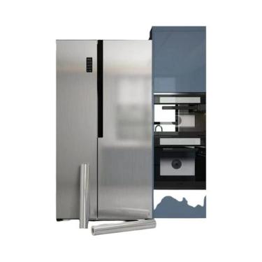 Imagem de Papel De Parede Autoadesivo Prata Escovada À Prova De Fogo E Água Para