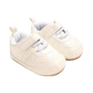 Imagem de Sapatos Antiderrapantes Brancos Para Bebês De 0 a 1 Ano, Solado De Tec
