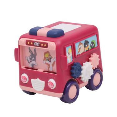 Imagem de Brinquedo Carrinho Ônibus Interativo Looney Tunes Warner +1M