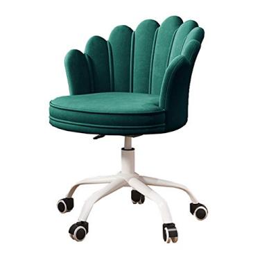 Imagem de Cadeira de escritório ergonômica com rotação de 360°, altura ajustável e assento acolchoado respirável para escritório em casa - Cadeira de mesa giratória