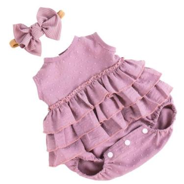 Imagem de Conjunto de roupas para bonecas Aori Lifelike de 50 cm com vestido rox