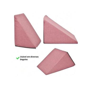 Imagem de Travesseiro Cunha de Encosto Apoio Para Repouso Anti Refluxo Descanso 