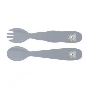 Imagem de Jogo De Talheres Infantil Tramontina Le Petit 2 Peças Cinza