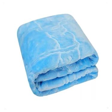 Imagem de Cobertor Infantil Bebê em Alto Relevo Macio Comprensado Dardara 90x105cm (Azul)