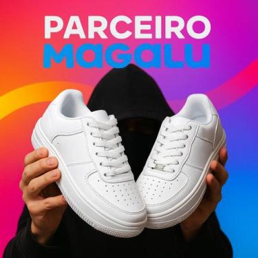 Imagem de Tênis Masculino e Feminino Ai Force AF Casual em Couro Promoção Envio 