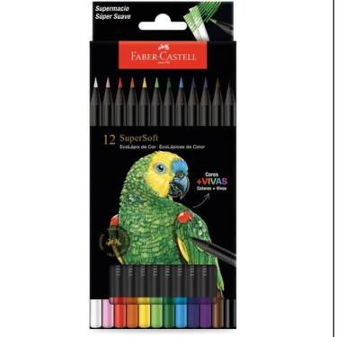 Imagem de Lápis De Cor Supersoft c/ 12 Cores +Vivas Faber Castell