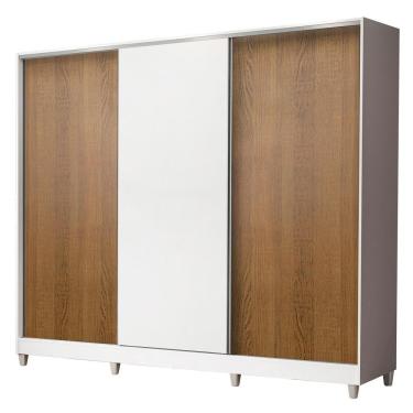 Imagem de Guarda Roupa Royale 100% MDF 3 Portas de Correr 8 Pés Madesa