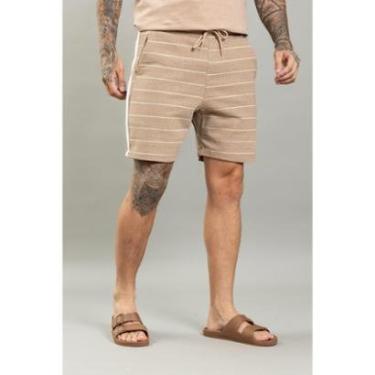Imagem de Bermuda Moletom Masculina Listrada com Cordão Dialogo-Masculino