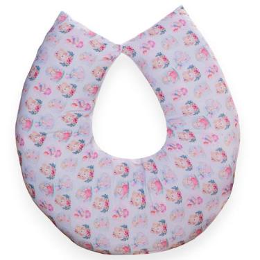 Imagem de Almofada de Amamentação para Bebe Menina com Capa Removível - AVM Enxo