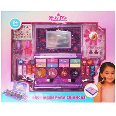 Imagem de Kit Estojo de Maquiagens com Espelho Make STAR