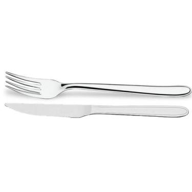 Imagem de Jogo de Talheres Garfo e Faca Churrasco Inox Siena Brinox