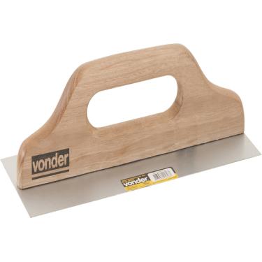 Imagem de Desempenadeira Aço Lisa 12,0x31,0cm Cabo Total Madeira Fecha