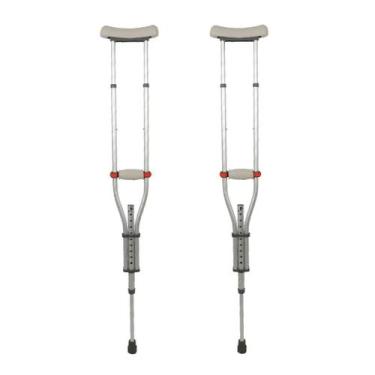 Imagem de Muleta Axiliar Par De Alumínio 130kg 3 em 1 Regulável P M G Ajustável 