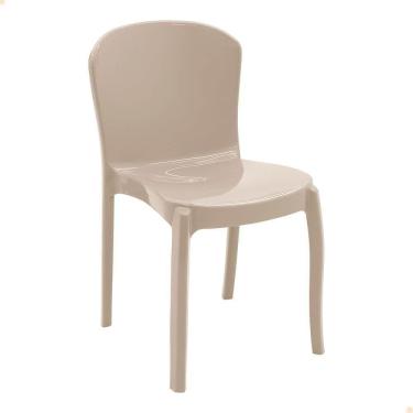Imagem de Cadeira Empilhável Tramontina Anna Em Polipropileno Areia 92028-120