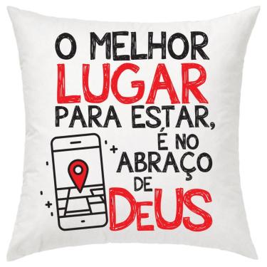 Imagem de Almofada Decorativa Gospel O Melhor Lugar Para 30 X 30 Cm