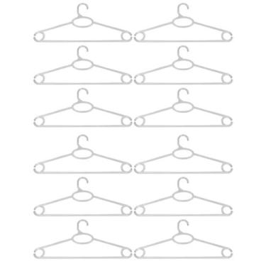 Imagem de Kit 12 Cabides de Roupa Vestidos Regatas Cristal Transparentes Adultos