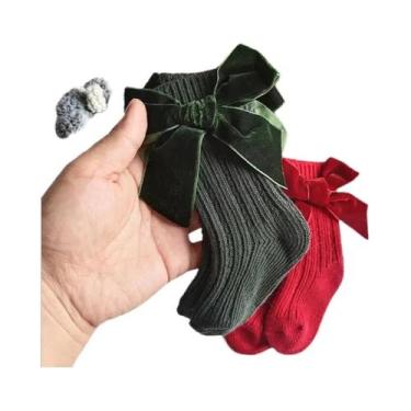 Imagem de Meias De Inverno Para Meninas, Grossas E Quentes, De Algodão Tricotado