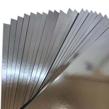 Imagem de Papel Laminado Prata 240G 20 Folhas 30,5X30,5Cm Ref Pld06 - Tex Papel