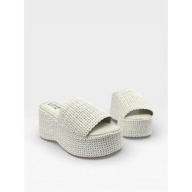 Imagem de Tamanco Anabela Littz Elegante Com Detalhe Virginia Off White, Off whi