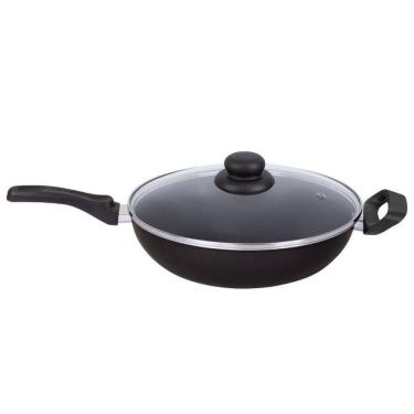 Imagem de Frigideira Wok Antiaderente ø26cm Tampa De Vidro - Cozillar