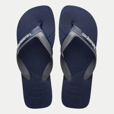 Imagem de Chinelo Sandálias Havaianas Dual ORINGINAL Cor:Marinho/Cinza AçoTamanh
