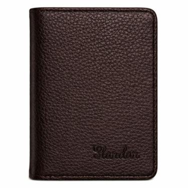 Imagem de Carteira masculina couro elegante porta cartão documentos - SWG, Marro