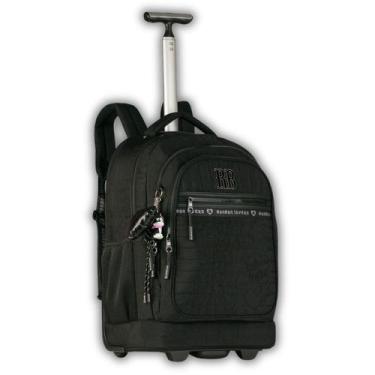 Imagem de Mochila Rebecca Bonbon De Rodinhas Juvenil Escolar Bordo Cor:Preto, Pr