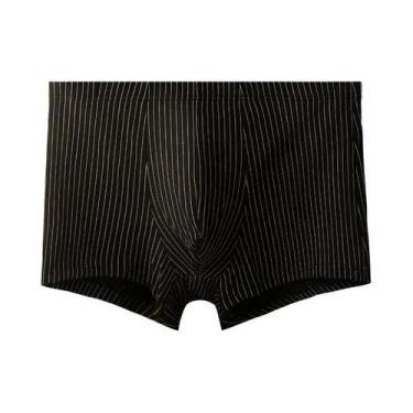 Imagem de Cuecas Boxer Masculinas De Algodão Puro Respirável Finas E Confortávei