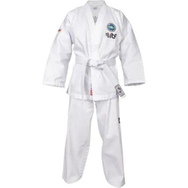 Imagem de Dobok KYONG de Taekwon-do ITF para faixas coloridas - TOP TEN - homolo