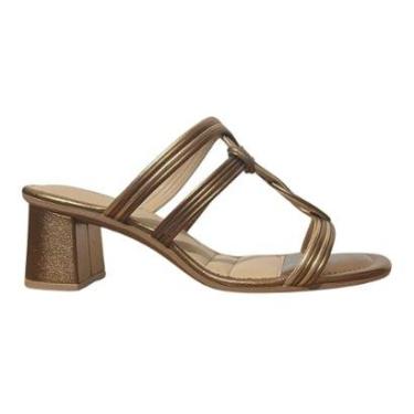 Imagem de Tamanco Salto Bloco Feminino Dakota Y7963 Bronze-Feminino