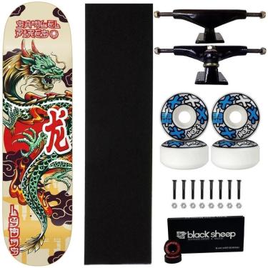 Imagem de Skate Lyons Maple Montado 8 Importado Dragão Roda Next 53mm-Masculino