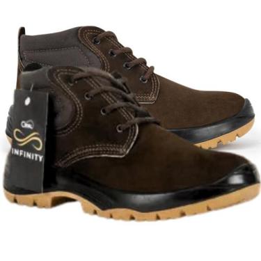Imagem de Bota nobuck café 3 gomos bico pvc numero 37 crival