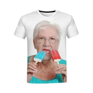 Imagem de Camiseta 3D Unissex Estampada Engraçada De Verão Com Tema De Sorvete P
