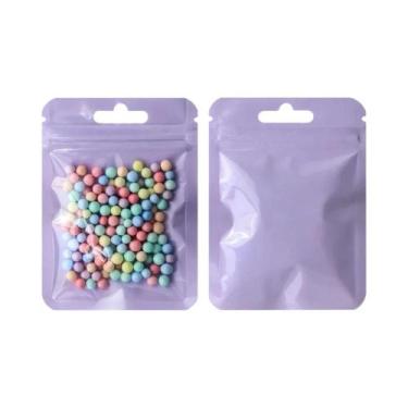 Imagem de Sacos Plásticos Transparentes Coloridos De Mylar 50 Unidades Com Fecho