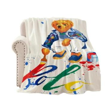 Imagem de Cobertor De Pelúcia B-Bears Fofo, Tapete Quente Para Sofá, Ideal Para 